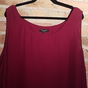 NWOT - New Look Burgundy Sleeveless Tunic - 28